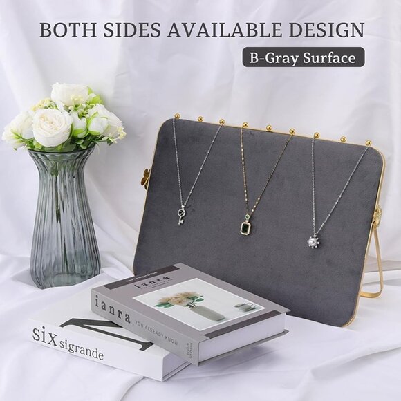 NEW Necklace Display Stands for Selling with Velvet, Large Metal Necklace - Picture 7 of 8